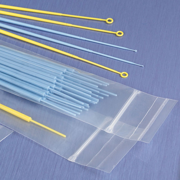 Globe Scientific Inoculation Loop, Flexible, 10uL, Calibration Certificate, STERILE, PS, Yellow, 10/Zip Lock Bag, 100 Bags/Unit  Image